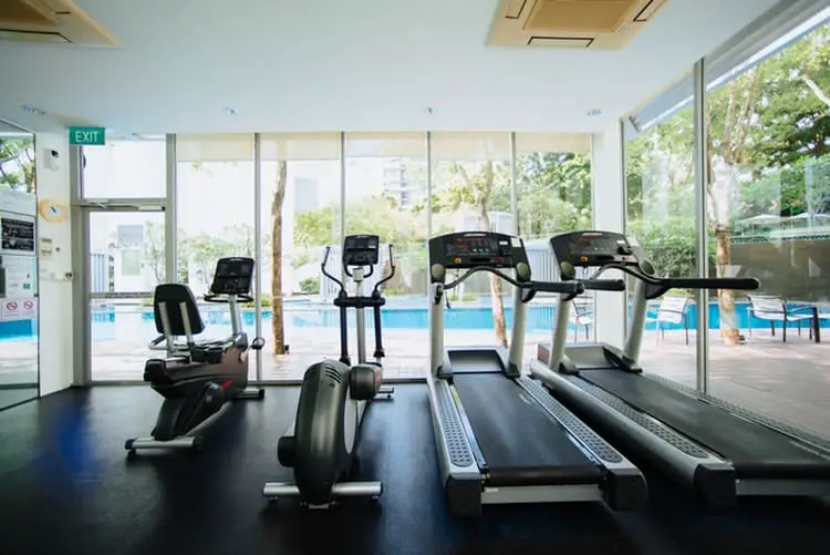 treadmill in a hotel