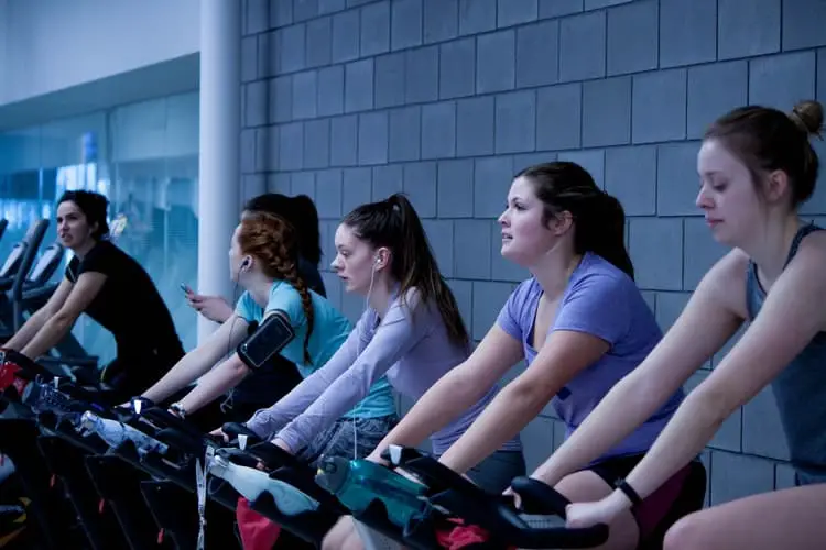girls exercising on a treadmill