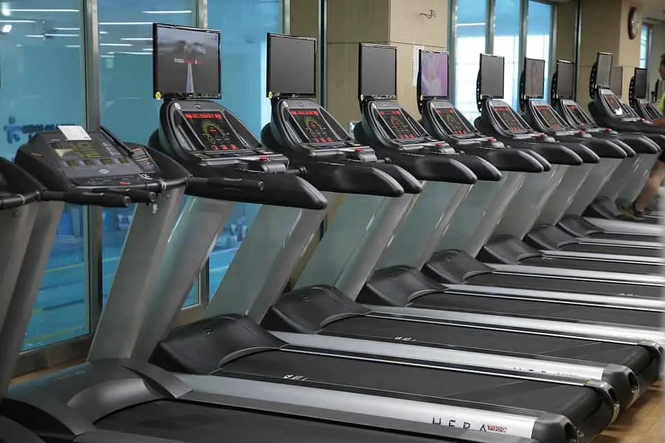 treadmills in a gym