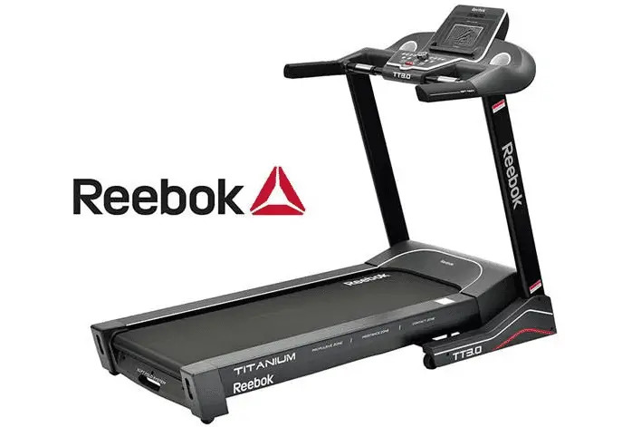 Black Reebok TT3.0 Titanium Treadmill with Reebok logo on the side