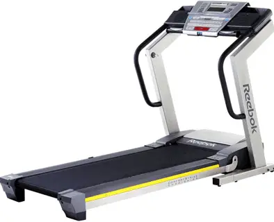 Reebok 8400 C Treadmill with yellow line below