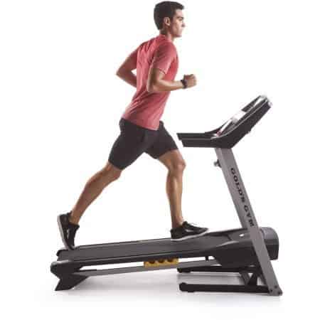 man running on Gold's Gym Trainer 520 Treadmill